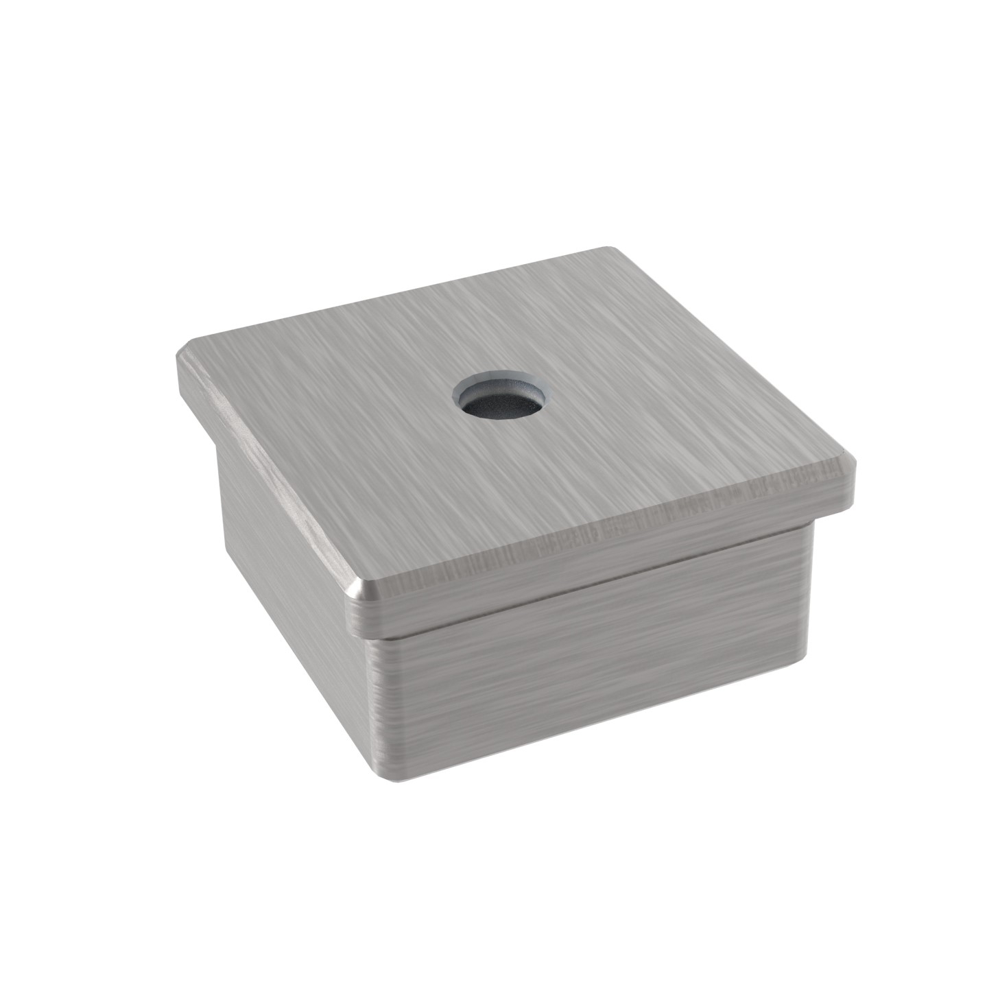 Endkappe Edelstahl AISI 316 fuer 40x40x2 mm Vierkant-Handlauf mit Gewinde-89-11A144735040R-A.4