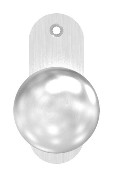 Tuerknopf- Ø 50mm- mit Kurzschild- V2A-88-1156645.240
