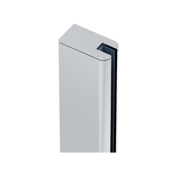 U-Profil Aluminium eloxiert fuer Glas 8 mm mit Aqua Stop Dichtung-89.GSALZP4422PCR