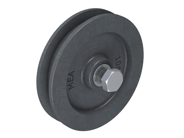 Gussrolle lose Haengetor MEA Grauguss Ø 105 mm bis 140 kg 10330447-60-0010.9