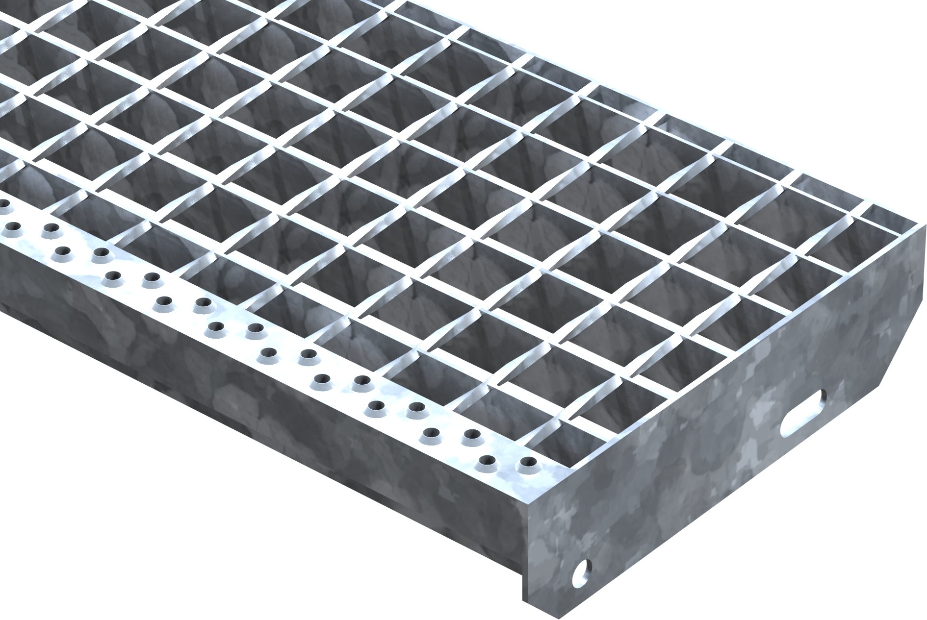 Schweisspressroststufe Metallstufe 900x270 mm Masche 34-38 mm Tragstab 35-2 mm S235JR feuerverzinkt-25-902730302.7