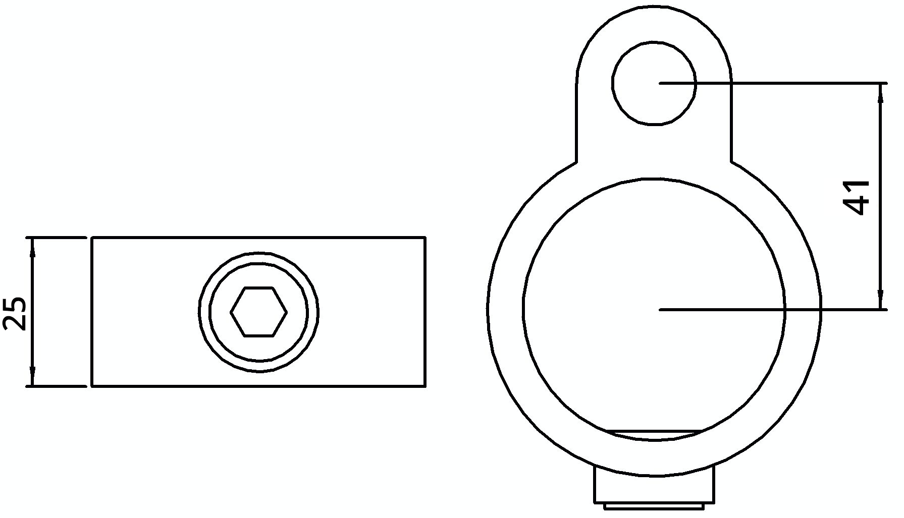 Rohrverbinder Stellringauge Ø 48-3 mm -1 1-2- - Temperguss verzinkt - 138D48-138D48