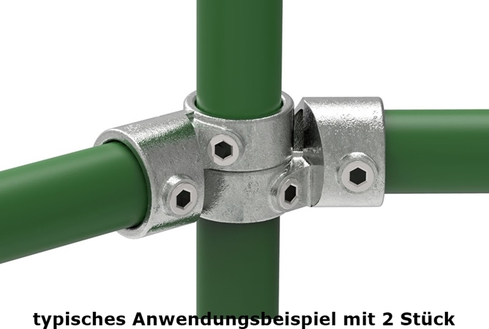 Rohrverbinder Winkelgelenk verstellbar Ø 48-3 mm -1 1-2- - Temperguss verzinkt - 148D48-148D48