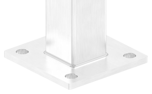 Edelstahlpfosten V2A 40 x 40 x 2-0 mm H- 880 mm zur Bodenmontage-88-1140561.240
