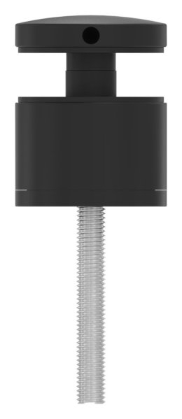 Glaspunkthalter Edelstahl V2A Ø 52 mm verstellbar RAL 9005 schwarz matt-88-1160195-240-V.9005