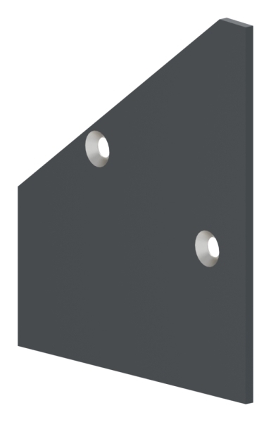 Endkappe Aluminium pulverbeschichtet RAL 7016 rechts fuer Vordachprofil eleganza canopy-88-11VDE-EK-RE.7016