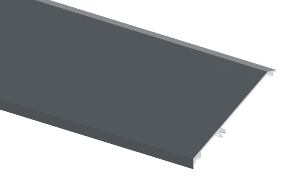 Abdeckung Aluminium L = 2005 mm pulverbeschichtet RAL 7016 fuer Vordachsystem-88-11VDE-AB-2000.7016