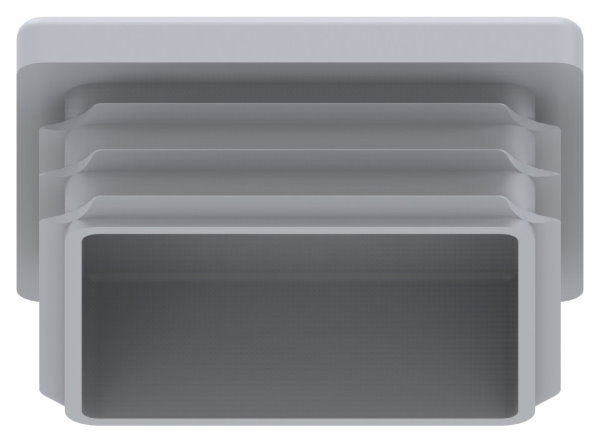 Einsteckkappe Kunststoff fuer Quadratrohr 50 x 50 mm- Wandstaerke 3-0 mm- grau-88-11178-50X50-3.G
