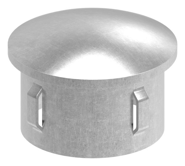 Stahlstopfen - leicht gewoelbt - fuer Ø 48-3x1-8-2-2 mm - Stah S235JR- roh-30-2904.8