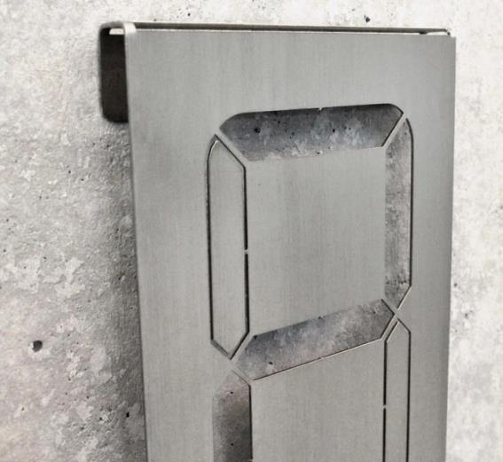 Hausnummer Edelstahl AISI 304 190 x 110 x 1 mm 7-Segment geschliffen-89-11ANUMSEGMENT-A.4