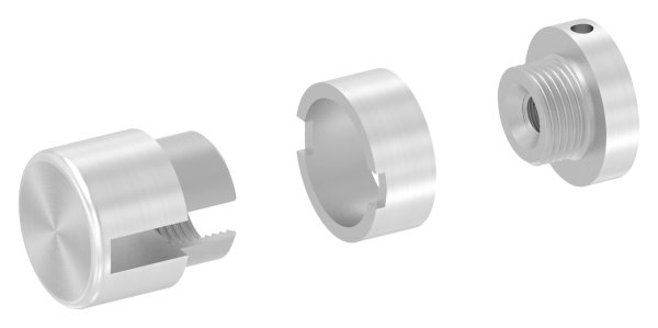 BRENK-fix® Grundhalter fuer Flachstaebe 20 x 6mm- ALU-88-11BR-F206M8.ALU