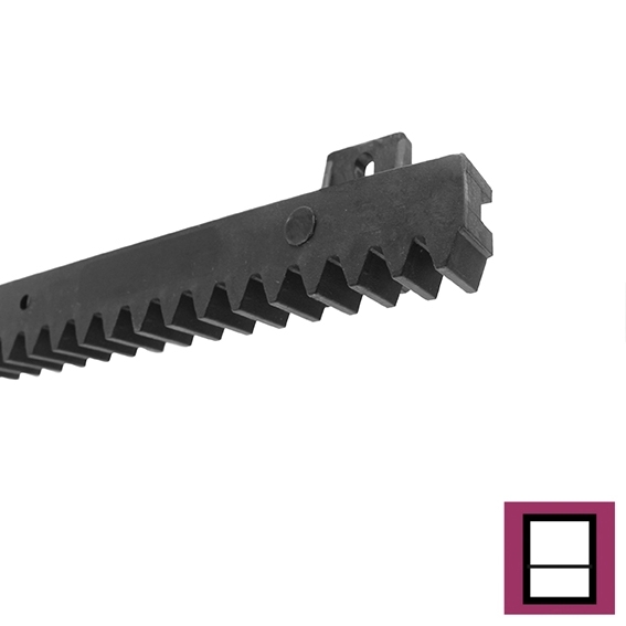 Zahnstange Kunststoff mit Stahlkern 27 x 18 mm Modul 4 fr Schiebetore-89-11H01PVCUPBS-A.4