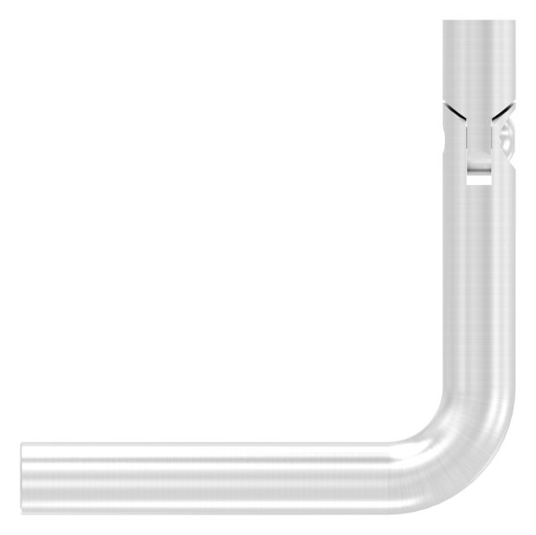 Buegel Edelstahl V2A Ø 12 mm- 75x75 mm- M6x10 mm- mit Gelenk- 90° gebogen- Korn 240-88-1150243-240.OG