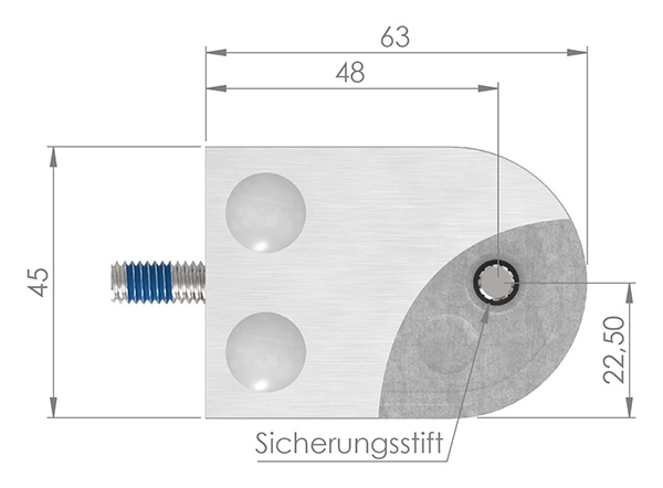 Glasklemme 63x45x28 mm AbZ fuer Anschluss flach Zink-10-2200ABZ.3