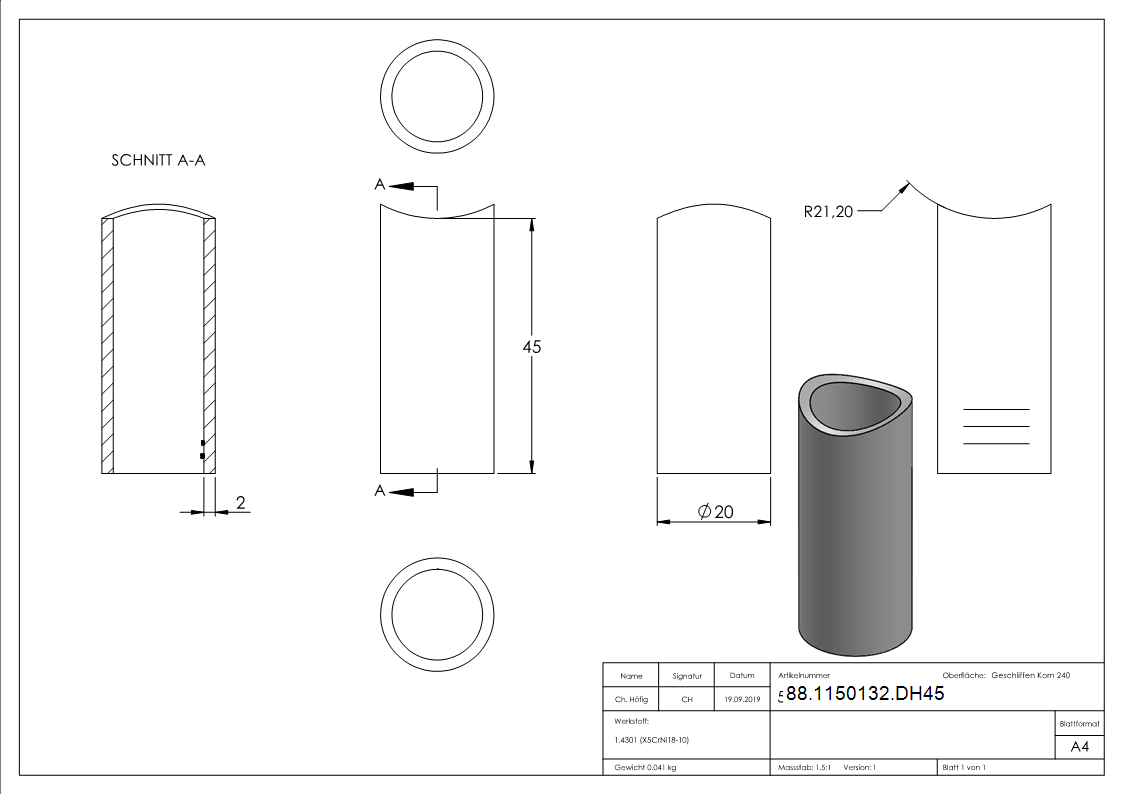 Distanzhuelse- Laenge- 45mm-88-1150132.DH45