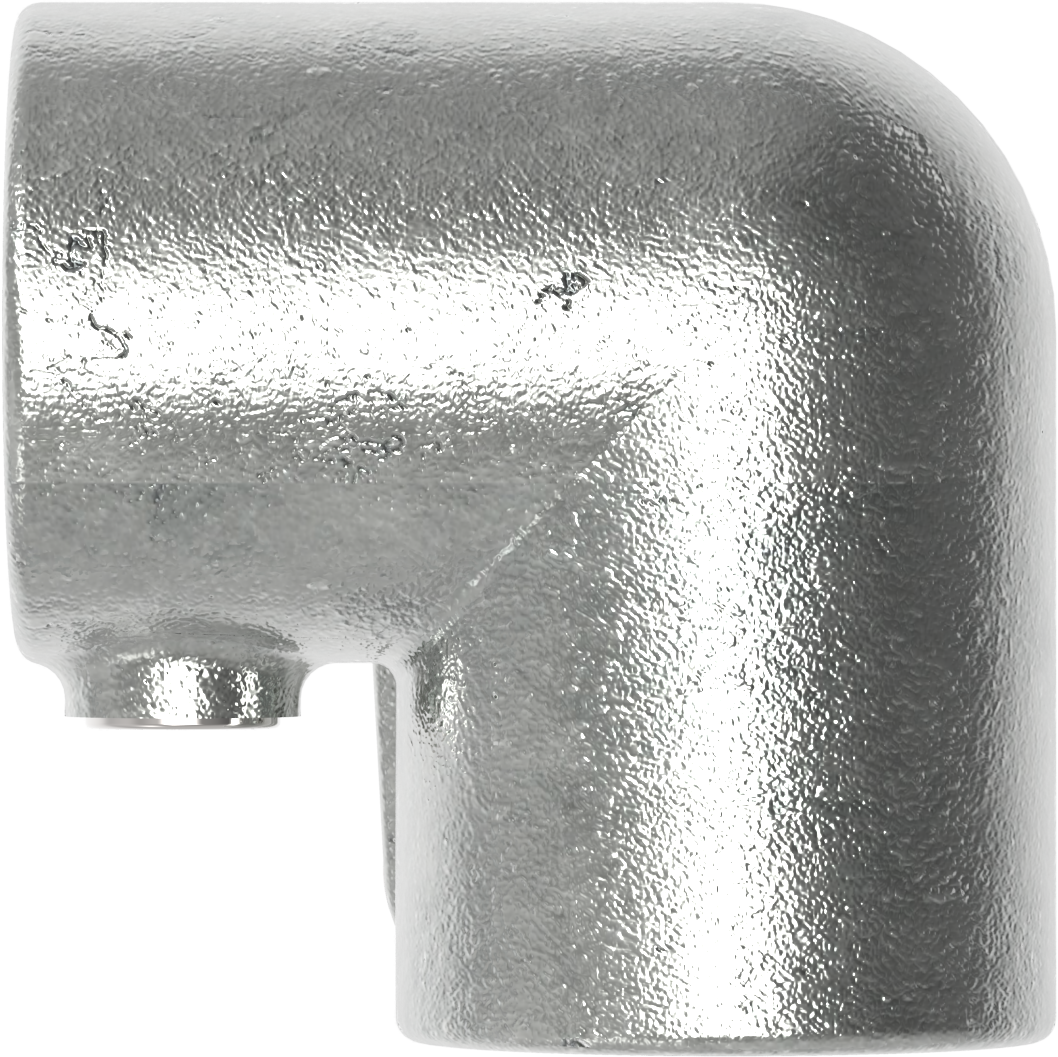 Rohrverbinder Dreiweg-Eckstueck 90° Ø 33-7 mm -1- - Temperguss verzinkt - 128B34-128B34