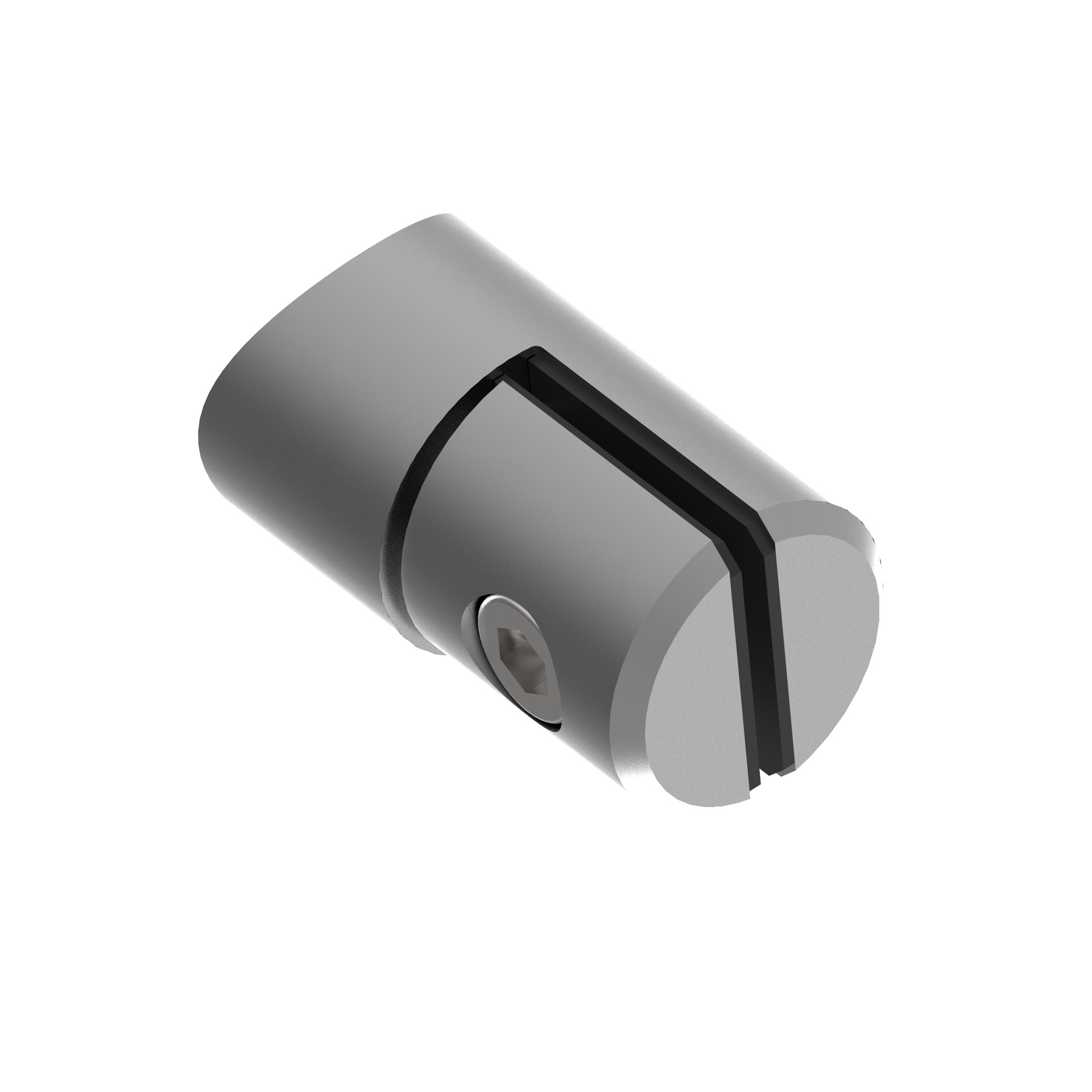 Blechhalter - Plattenhalter Ø 25 mm Edelstahl V2A – Anschluss 42-4 mm ohne Befestigungsschraube-12-2102-A.4