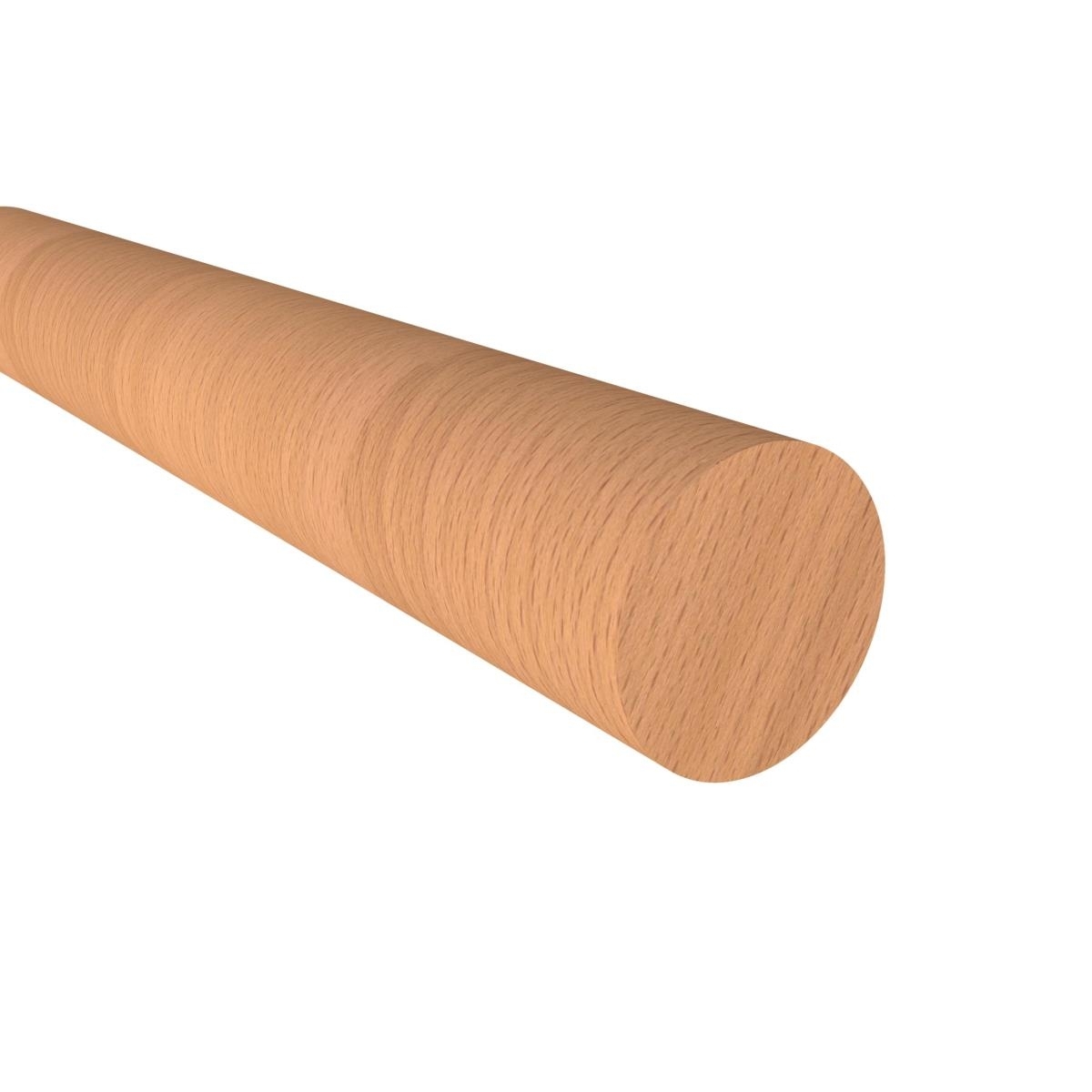 Holzhandlauf Buche massiv Ø 42 mm L = 1600 mm roh-89-11WBD42L1600-A.4