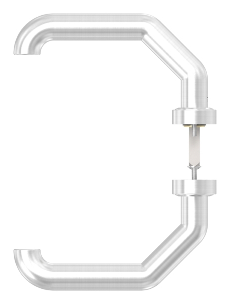 Tuerdruecker-Paar V2A Edelstahl 8mm Stift fuer 30-60mm Kastendicke feststehend links-88-11203-VA-F.L