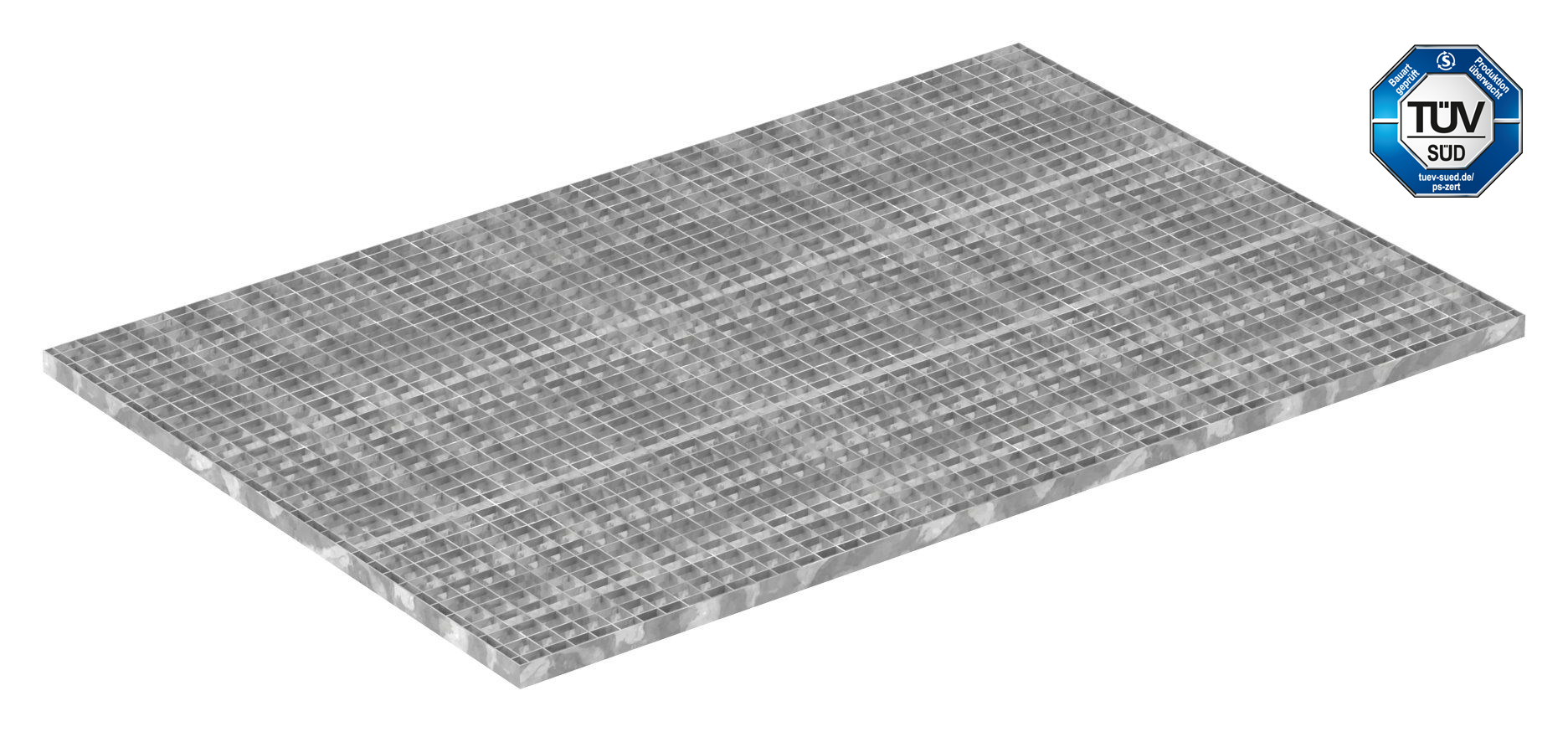 Industrie-Gitterrost - Masse- 1000x1500 mm; 30-30 mm; 30-2 mm - S235JR -St37-2- im Vollbad feuerverzinkt-21-10015030302.7