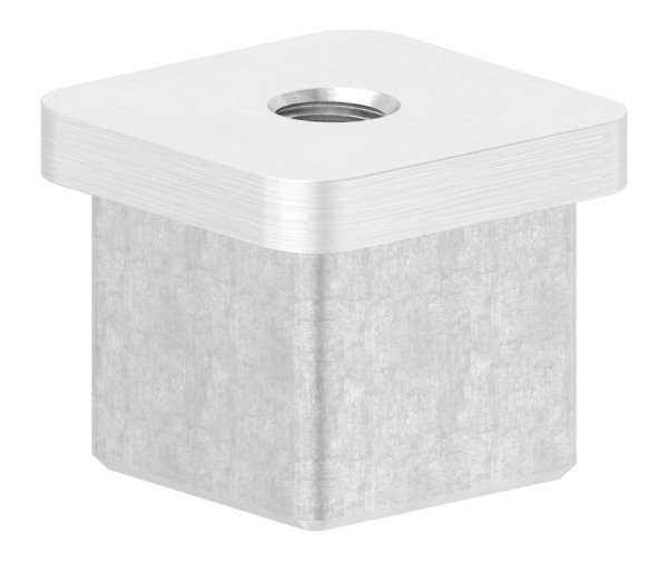 Einsteckkappe V4A Edelstahl fuer Quadratrohr 30x30x3-0 mm mit Gewinde M8-88-11100033030-3.M8