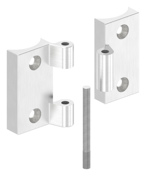 Anschraubscharnier Edelstahl V4A fuer Rohr Ø 42-4 mm zum Anschrauben-88-1156520-V4A.42