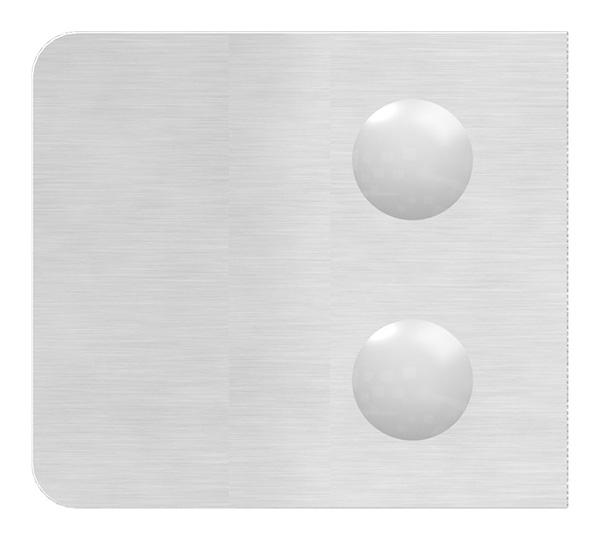 Glasklemme 52x52x32-5 mm AbZ fuer Anschluss Ø 48-3 mm V4A-10-3148ABZ.1