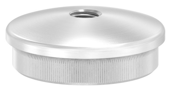 Endkappe Edelstahl V2A fuer Rohr Ø 42-4x2-0 mm- M8 Gewinde- gewoelbt- zum Einschlagen-11-5063.4