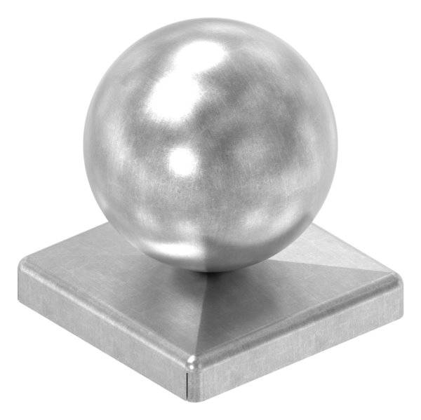 Pfeilerbedecker fuer Quadratrohr - 50x50 mm - mit Kugel Ø 50 mm - Stahl -Roh- S235JR-30-2452K.8