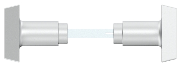 Alu-Tuerknopfpaar -quadratisch- mit Drueckerstift-12-3018.6