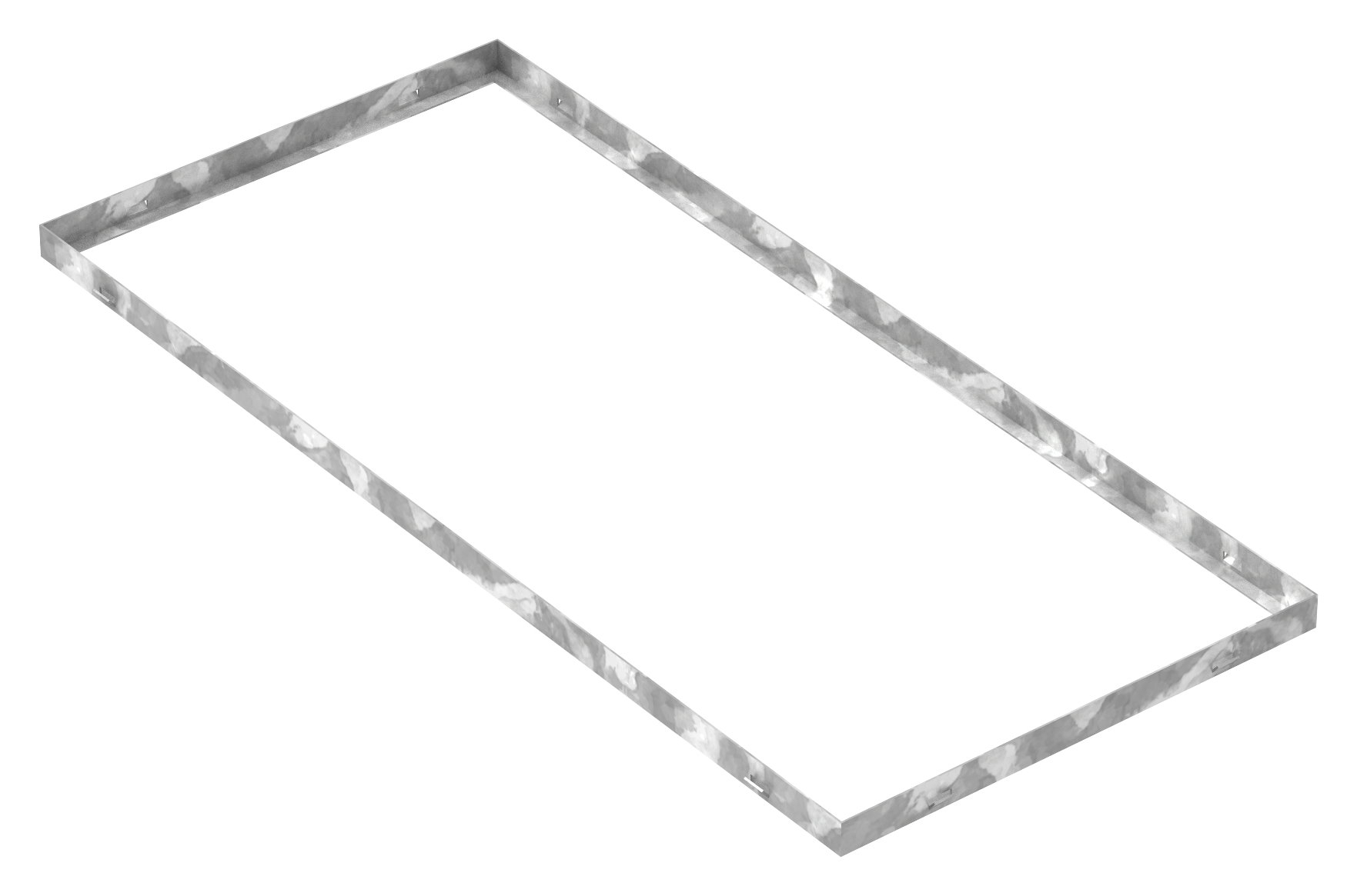 Zarge - Masse- 500x1100x33 mm - fuer Rosthoehe 30 mm - aus S235JR -St37-2- bandverzinkt-23-5011030.7