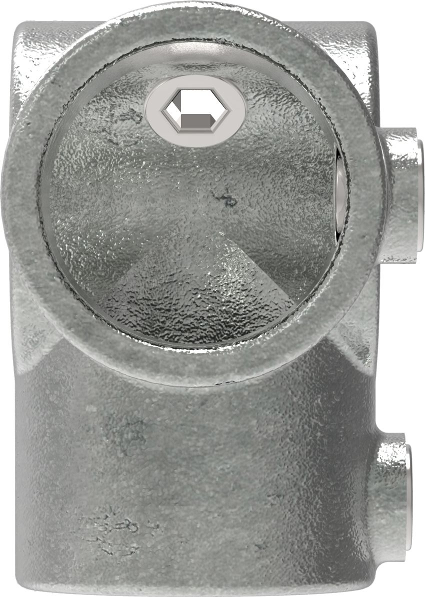 Rohrverbinder Eckstueck durchgehend Ø 21-3 mm -1-2- - Temperguss verzinkt - 116T21-116T21