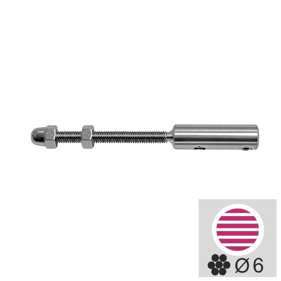 Seilspanner Edelstahl AISI 316 fuer 4-6 mm Kabel Schliff-89-11A14L6-A.4