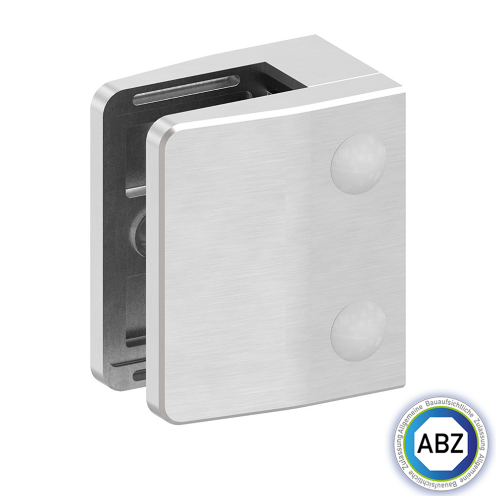 Glasklemme - mit ABZ Zulassung - Masse- 55x65x37-5 mm - verschiedene Anschluesse - V2A - V4A - Zink - Edel- Optik-GLASKLEMME-F-35-48-4.16