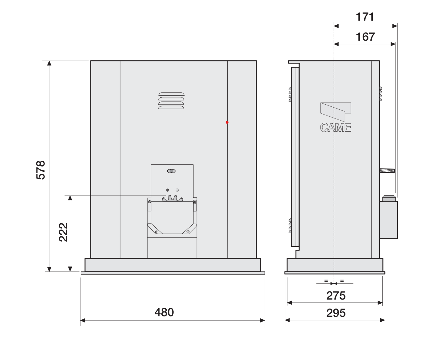Schiebetorantrieb bis 3500 kg 400V fuer Zahnstange Modul 6 mit Steuerung-89-11BY3500T400V-A.4