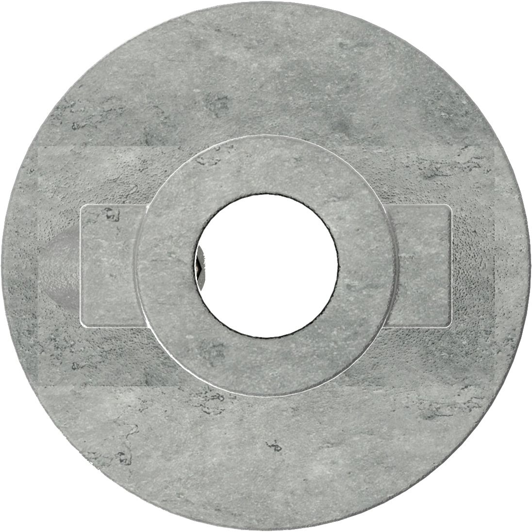 Rohrverbinder Bodenhuelse Ø 33-7 mm -1- - Temperguss verzinkt - 134B34-134B34