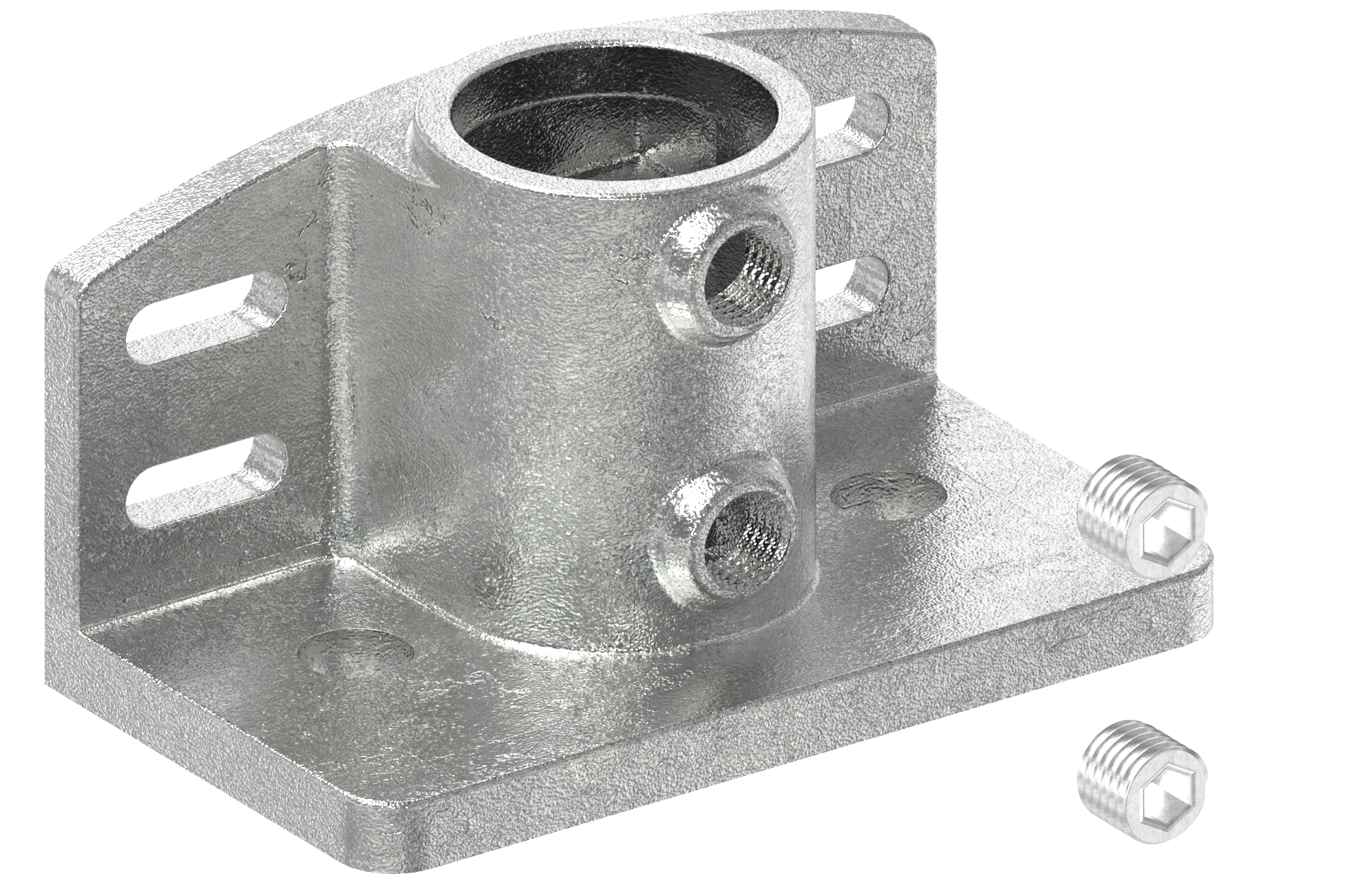 Rohrverbinder - Massive Wandhalterung - 247D48 - 48-3 mm - 1 1-2- - Feuerverzinkt u. Elektrogalvanisiert-247D48