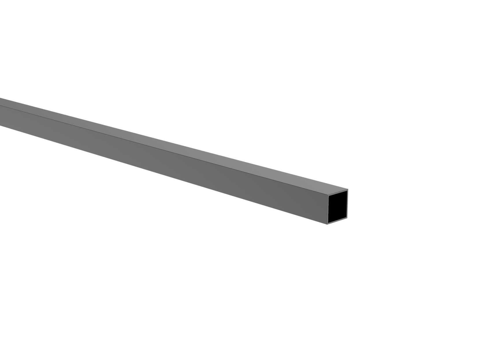 Aluminium Vierkantprofil 20 x 20 mm 2-0 m Anthrazit RAL 7016-89.FGS20X202000R7016