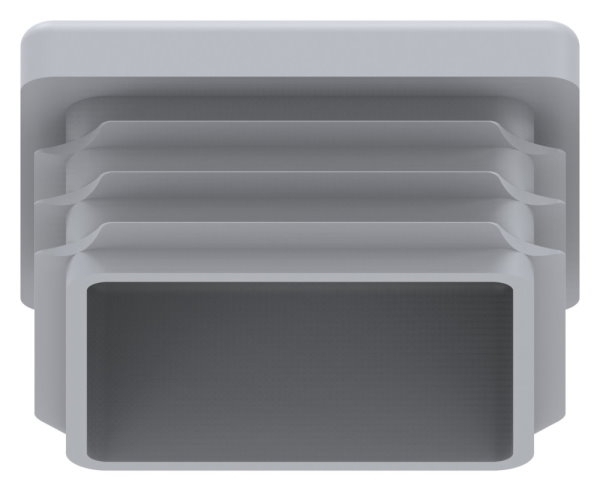 Einsteckkappe Kunststoff fuer Quadratrohr 40 x 40 mm- grau- Wandstaerke 1-5–2-0 mm-88-11178-40X40.G
