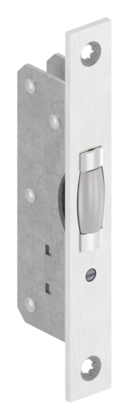 Einsteckschloss verzinkt Stulp Edelstahl mit Rollfalle- - 2 mm verstellbar-88.1140115