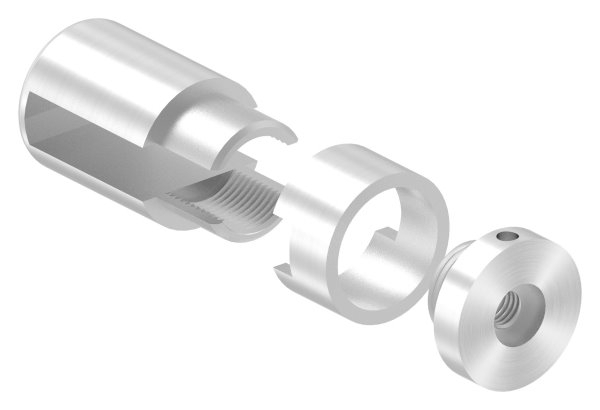 BRENK-fix® Grundhalter fuer Flachstaebe 40 x 10mm- V2A-88-11BR-F4010M8.V2A