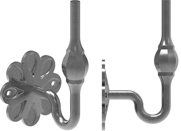 Handlauftraeger - zum Anschweissen - Stahl S235JR- roh-30-1412.8