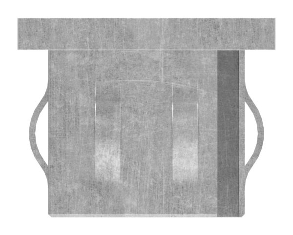 Stahlstopfen flach - mit M8 - fuer Rohr 60x40x2-0-3-0 mm - Stahl S235JR- roh-30-2955.8