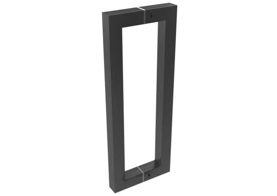 FeNau Glastuergriff Schwarz Edelstahl AISI 304 fuer 8-12mm Glas- Paar-89-11GSBLACKM320300S-A.4