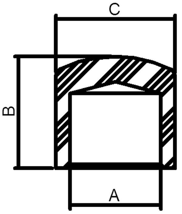 Endkappe V2A leicht gewoelbt fuer Rundmaterial 12 mm-11-1666.4