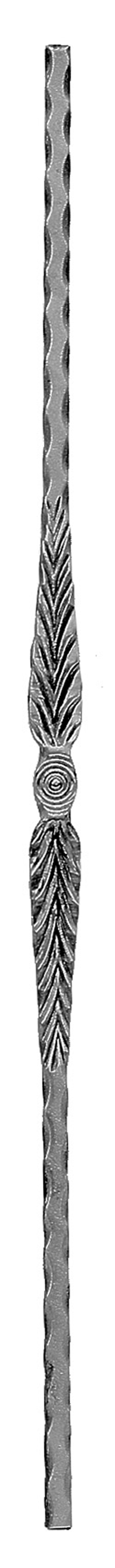 Zierstab - Laenge- 900 mm - Material- 12x12 mm geschmiedet - Stahl S235JR- roh-30-1133.8