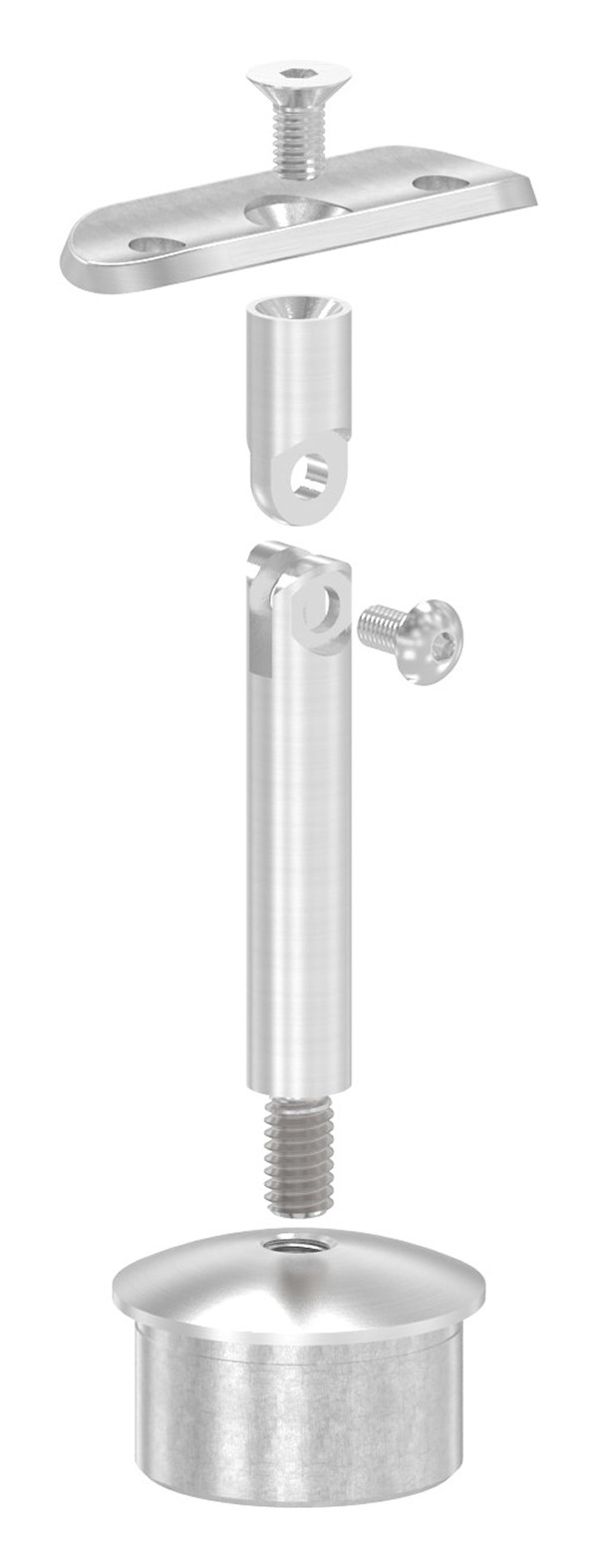 Rohrabschlussstopfen Edelstahl V2A fuer Rohr Ø 42-4 x 2-5 mm Handlauf Ø 42-4 mm mit Gelenkstift-88-1160703.240