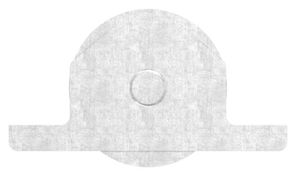 Schiebetorrolle Edelstahl V2A  88 mm Rundrille mit Bgel-88-11338-90.VA