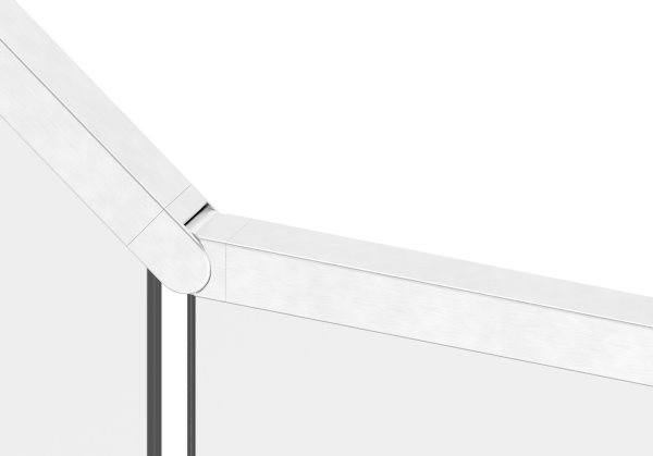 Flexibler Verbinder Edelstahl V4A fuer Quadratnutrohr 40x40 mm 25-55°-88-1160340.V4A