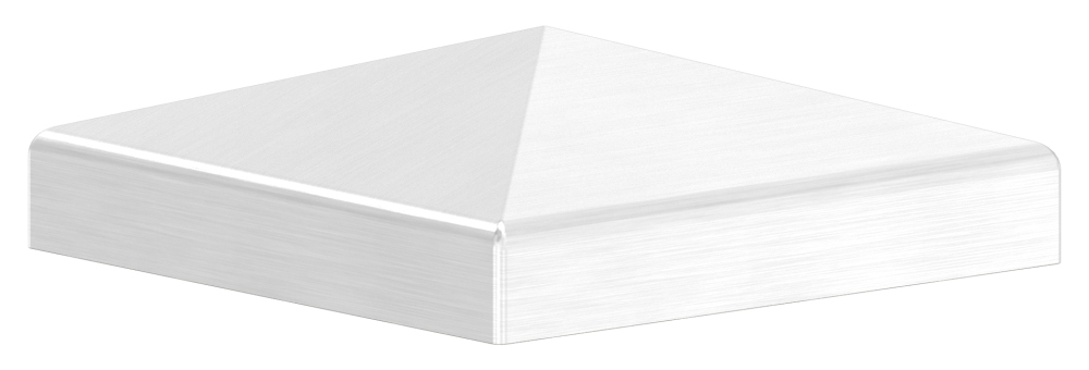 Pfostenkappe Edelstahl fuer Vierkantrohr- 60x60 mm geschliffen V2A-11-2573.4